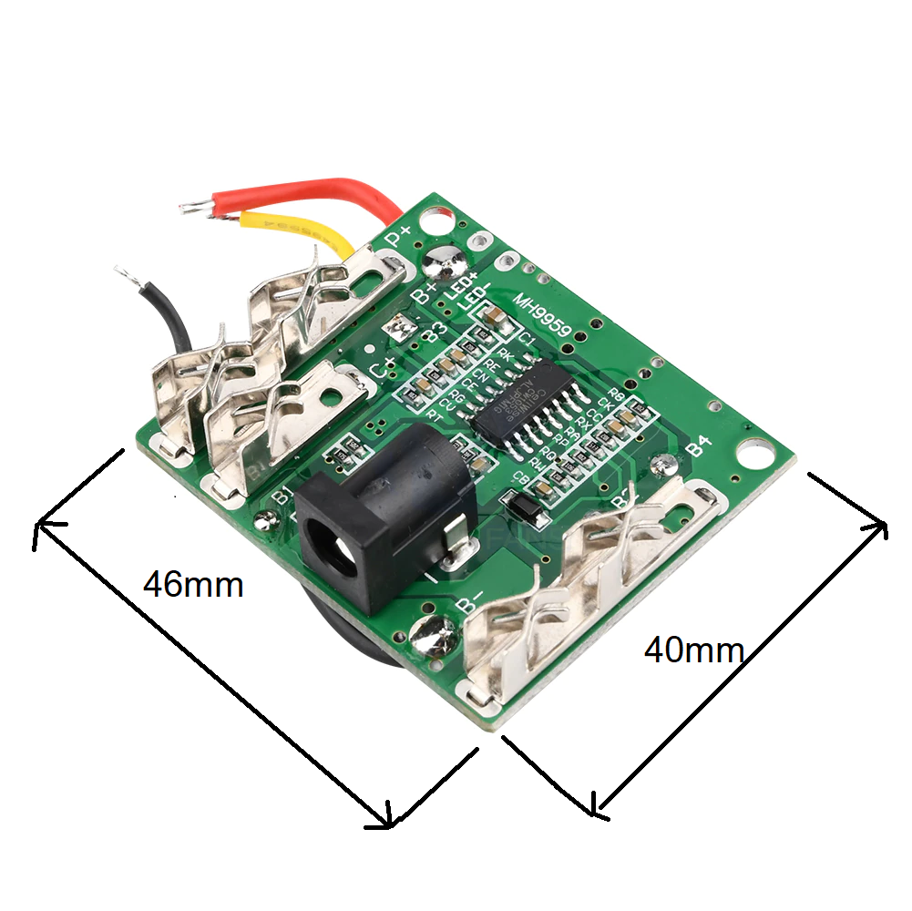 Protective, charging plate for charging a lithium battery, 5S connection